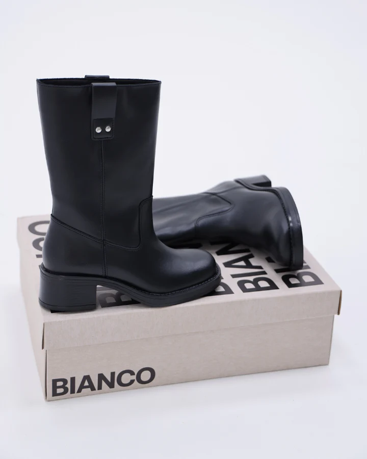 BIAMARY MID PULL ON BOOT SMOOTH LEATHER | Black - Image 3