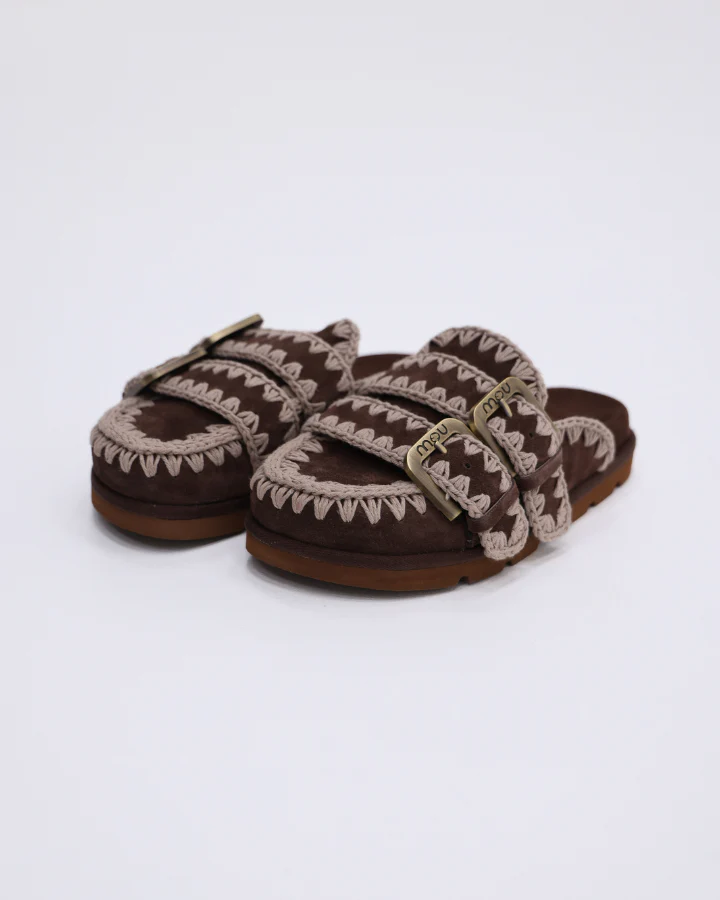 LOW BIO SABOT TWO-BUCKLES | Deep Brown - Image 2