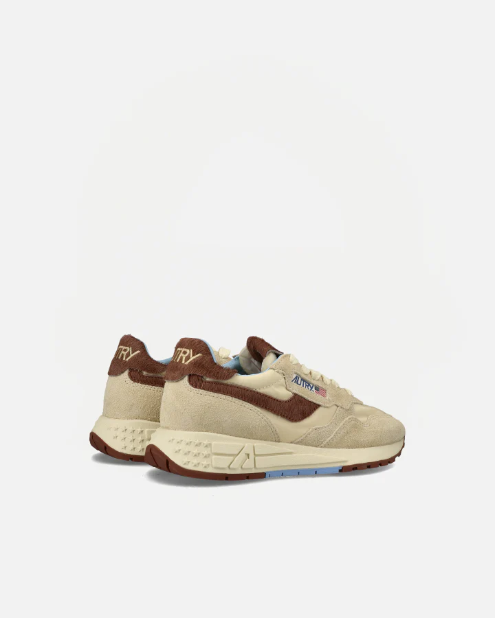 LOW SNEAKERS REELWIND UP01 | Suede/Nylon/Pony Rutabaga/ Brown - Image 4