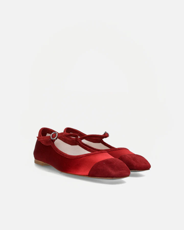 UMA CAP |  Satin/Suede Leather Scarlet - Image 5