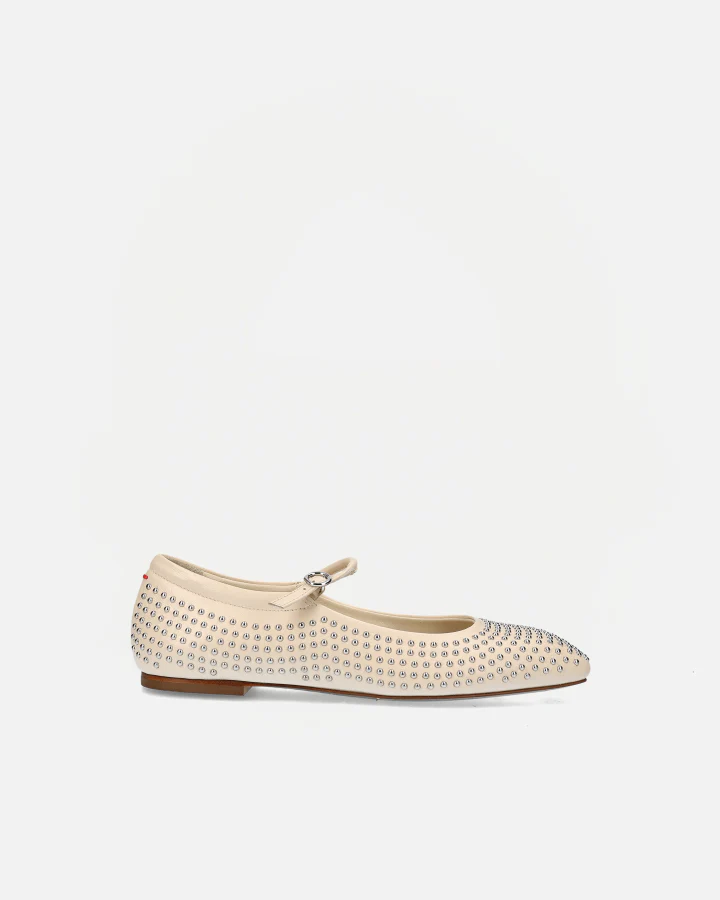 UMA MINI STUDS | Nappa Leather Creamy